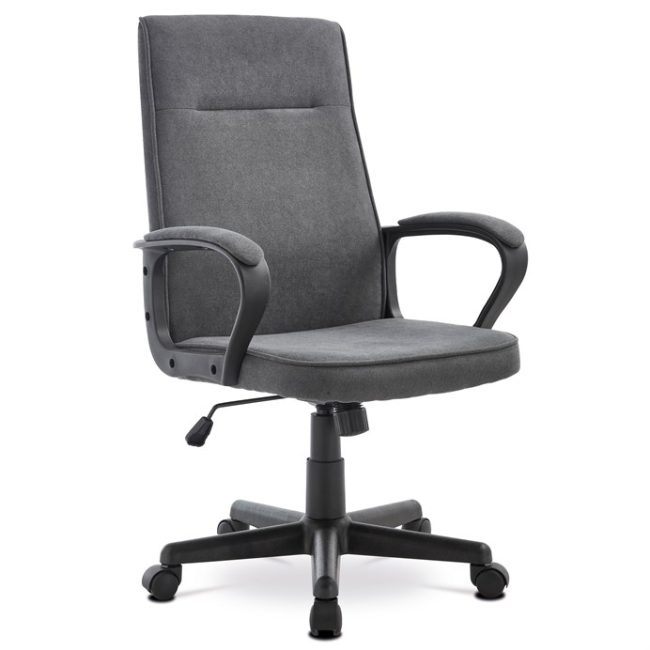 Kancelárska stolička, hojdací mechanizmus, šedá látka, KA-L608 GREY2