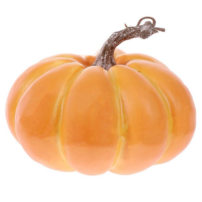 Tekvica - plastová dekorácia, oranžová, cena za 1 ks