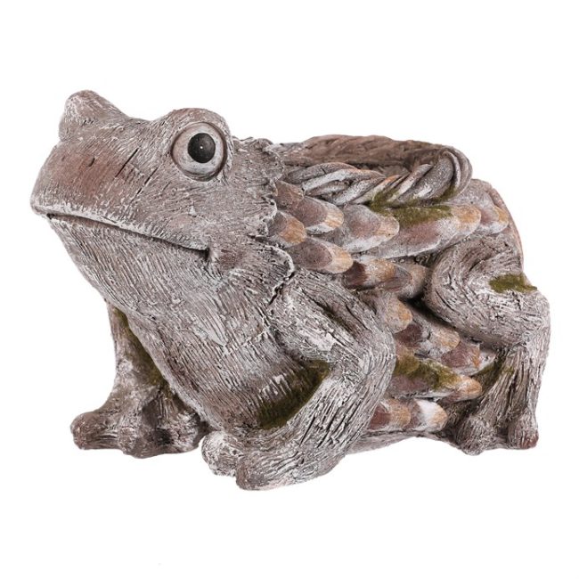 Žaba - obal na kvety, magnézium, farba šedá