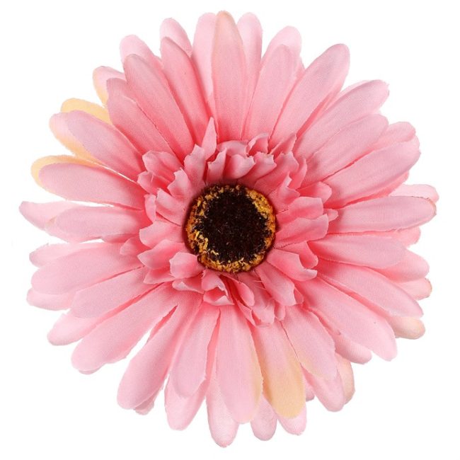 Gerbera - umelý kvet, ružový, cena za balenie (12 ks)