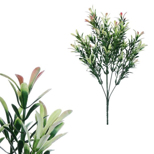 Buxus - umelý trs, farba zelená, zväzok 6 ks, cena za 1 ks