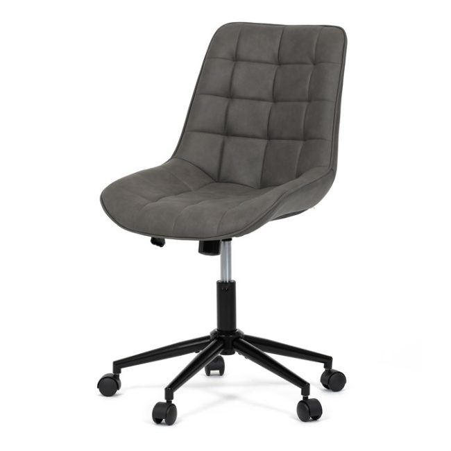 Pracovná stolička, výškovo nastaviteľná, sivá látka, KA-V3120 GREY3