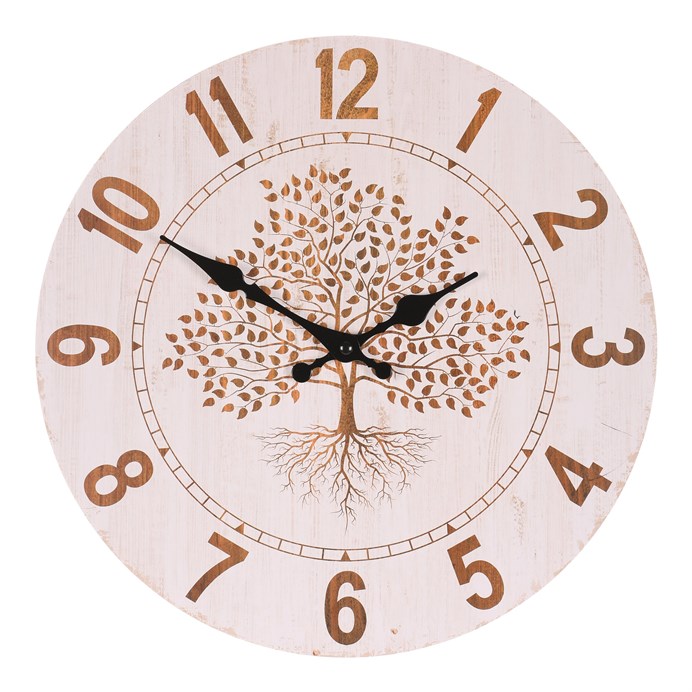 Hodiny nástenné - pr. 34 cm, MDF, strom života