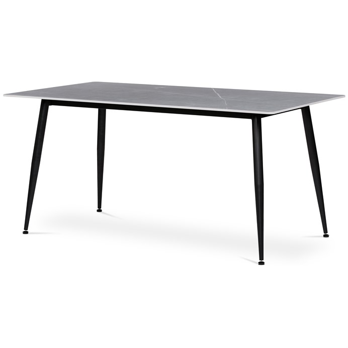 Jedálenský stôl 160x90cm, keramika, mramor, HT-406M GREY