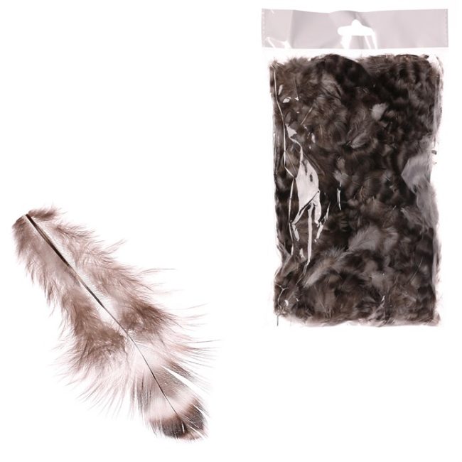 Perie prírodné - na aranžovanie, šedé, cena za balenie (10 g)