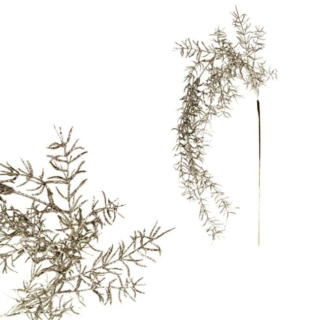 Asparagus - umelá previsnutá vevev, farba strieborná