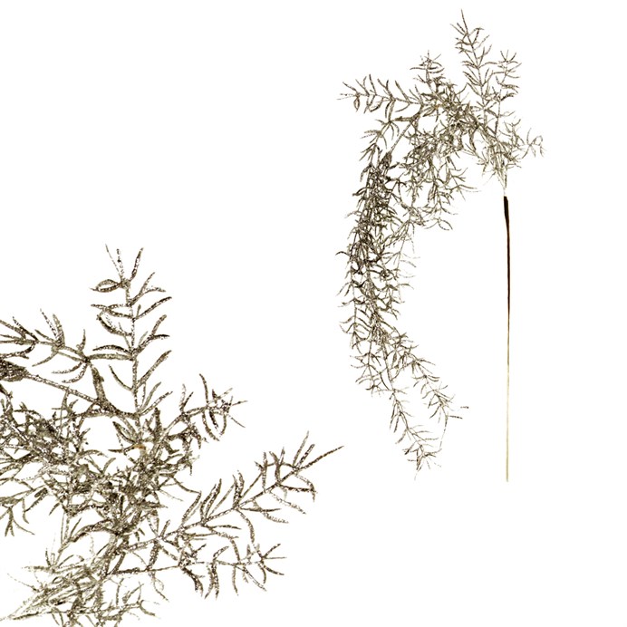 Asparagus - umelá previsnutá vevev, farba strieborná