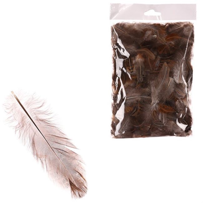 Perie prírodné - na aranžovanie, hnedé, cena za balenie (10 g)