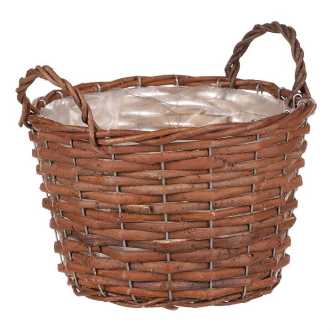 Kôš prútený - okrúhly, veľ. M, farba hnedá