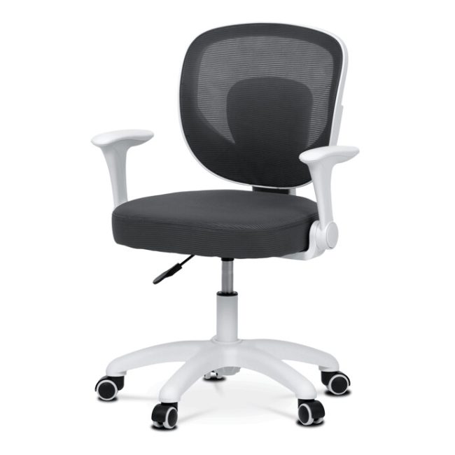 Detská stolička, výškovo nastaviteľná, sivá sieťovina, KA-K1062 GREY