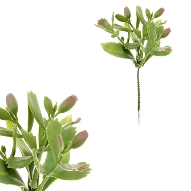 Sukulent - umelý trs, zápich, farba zelená