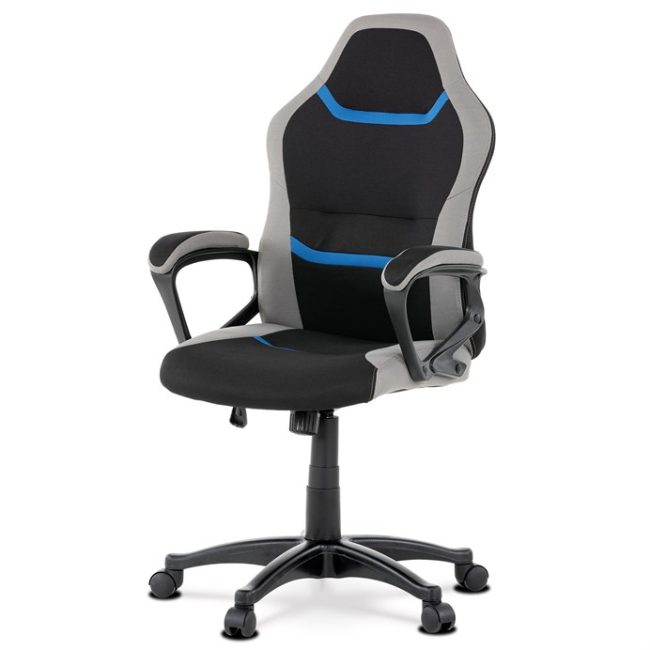 Detská stolička, hojdací mechanizmus, čierna látka, KA-L611 BLUE