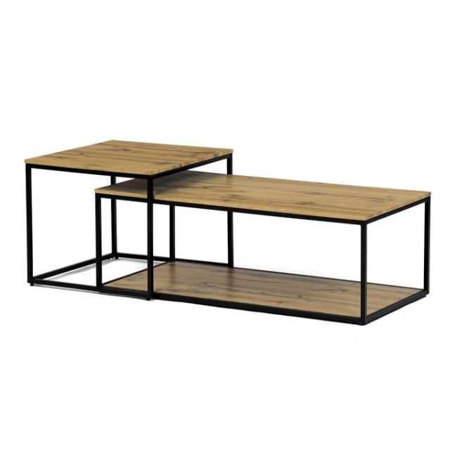 Konferenčný stolík 100x50x35cm, mdf, divoký dub, CT-X7123 OAK