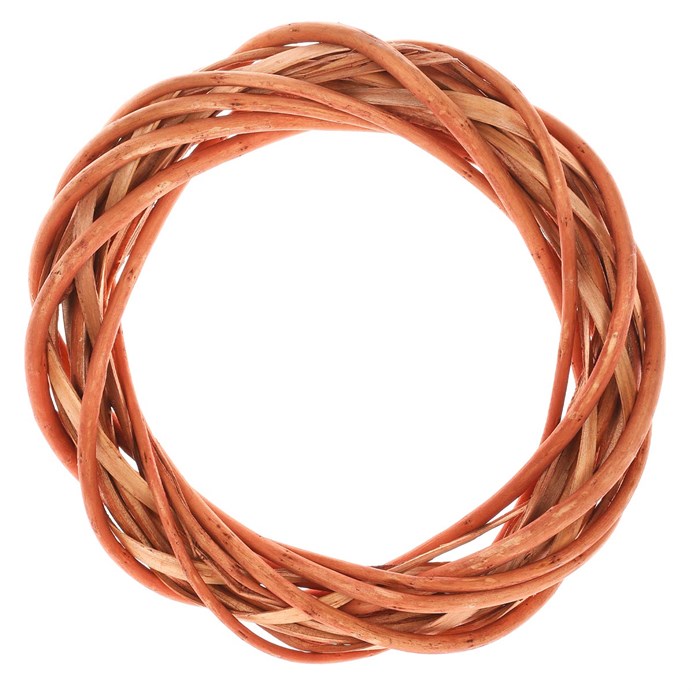 Veniec prútený - pr. 20 cm, medová farba