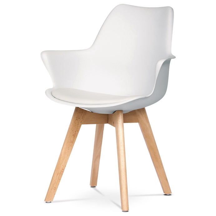 Jedálenská stolička, biela, plast, CT-771 WT