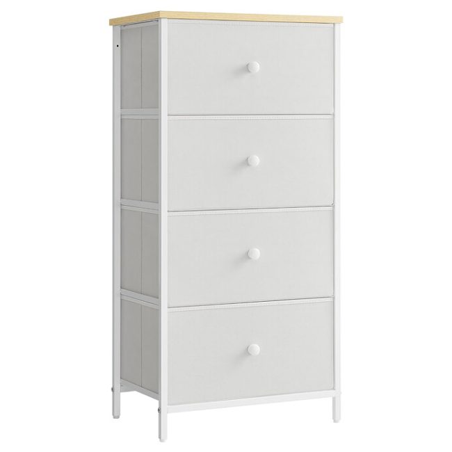 Komoda 45x30x92cm, mdf, biela, AUK-E1031 WT