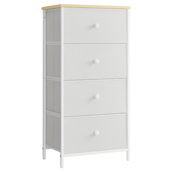 Komoda 45x30x92cm, mdf, biela, AUK-E1031 WT
