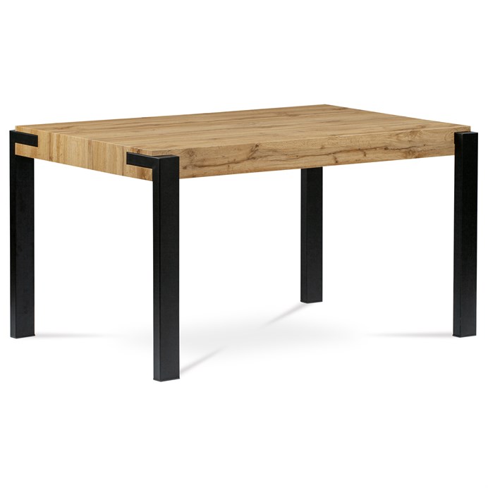Jedálenský stôl 140x88cm, mdf, divoký dub, HT-725 OAK