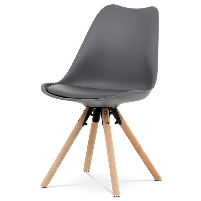 Jedálenská stolička, sivá, plast, CT-762 GREY