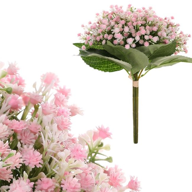 Gypsophila - umelá kytica, ružová