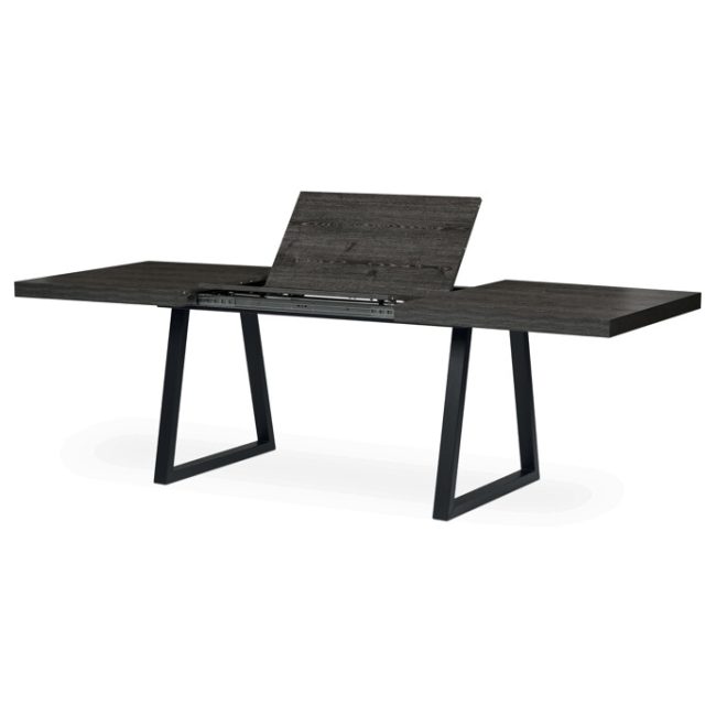 Jedálenský stôl rozkladací 160-240x90 cm, melamín, sivý dub, HT-R5624 GREY