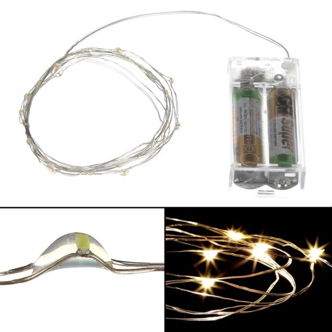 Reťaz s LED svetielkami - časovač, teplá žltá farba, 4 m/40 LED