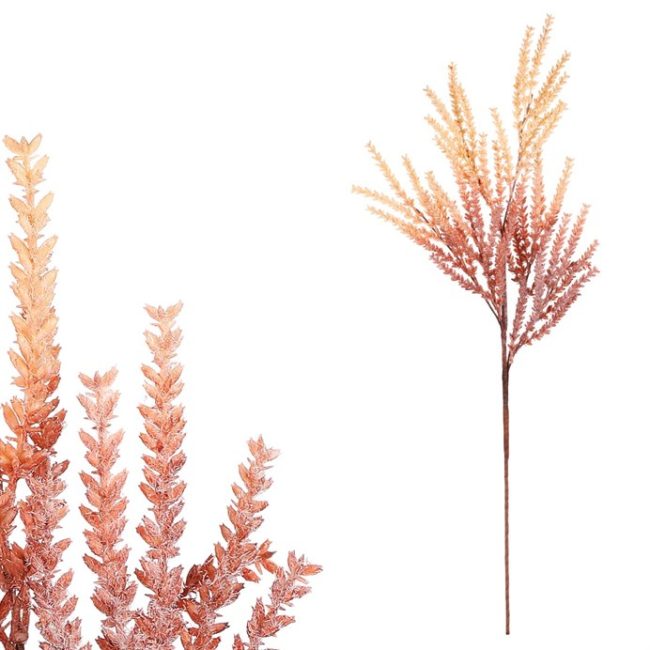 Čechrava - umelá vetva, farba oranžová