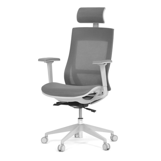 Kancelárska stolička, synchrónny mechanizmus, šedá sieťovina, KA-W004 GREY