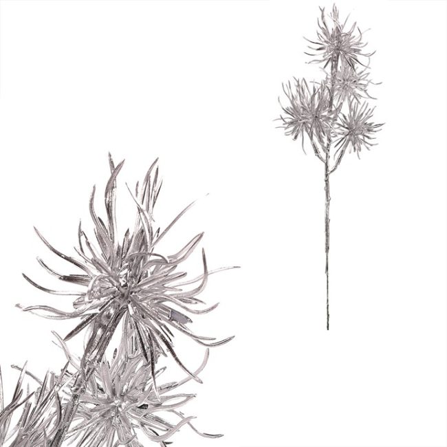 Borovica - umelá vetva, okrúhly tvar, farba strieborná