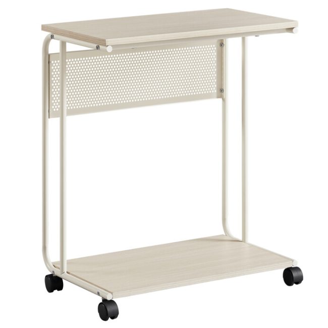 Odkladací stolík 55x32x66cm, mdf, bielený dub, AKF-E1012 CRM