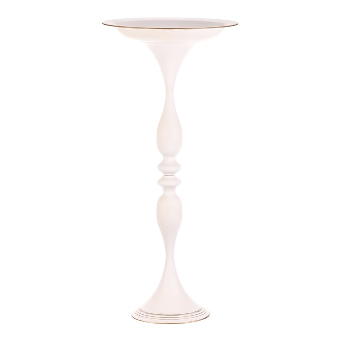 Misa kovová - na stojane, 83 cm, aranžovacia, farba biela