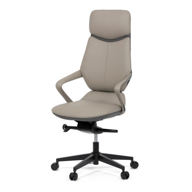 Kancelárske kreslo, synchrónny mechanizmus, sivá ekokoža, KA-T8426 GREY