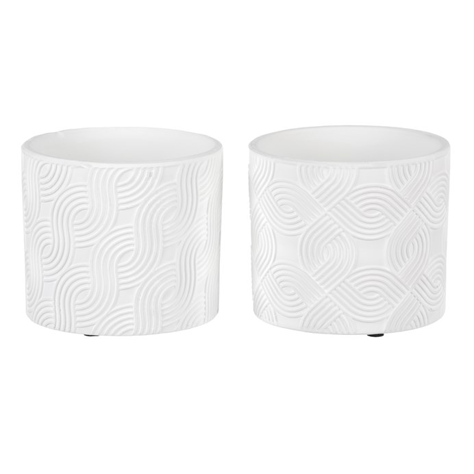 Obal keramický - biely s vlnkami, mix 2 druhov, cena za 1 ks