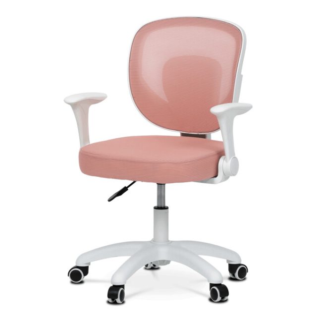Detská stolička, výškovo nastaviteľná, ružová sieťovina, KA-K1062 PINK