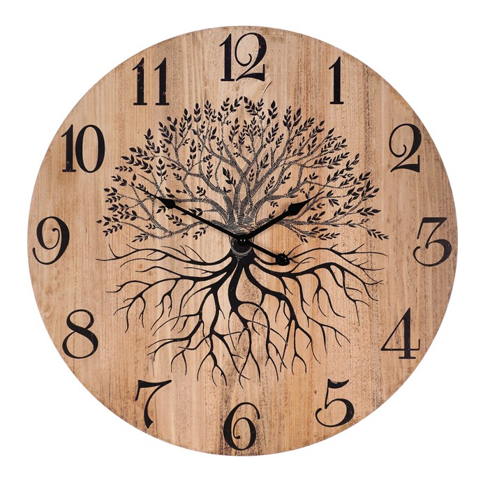 Hodiny nástenné - pr. 58 cm, MDF, strom života