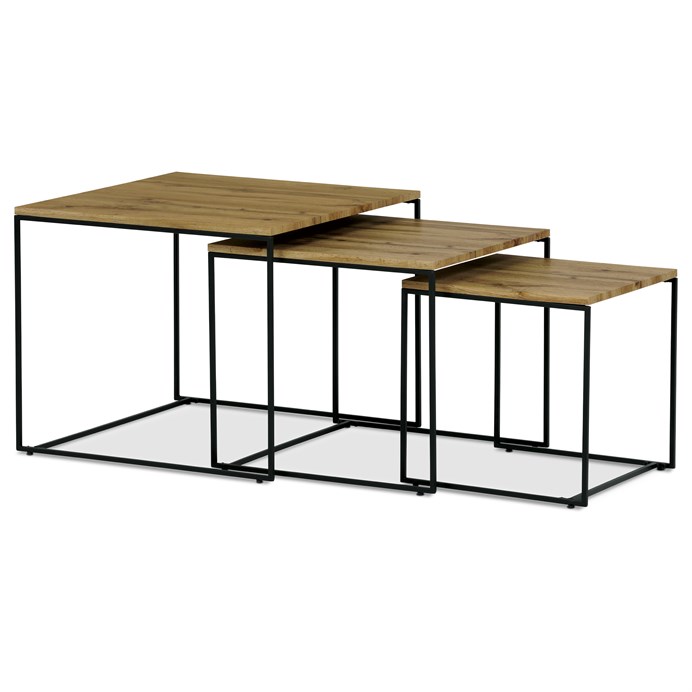 Konferenčný stolík 60x60x51cm, mdf, divoký dub, AF-3008 OAK