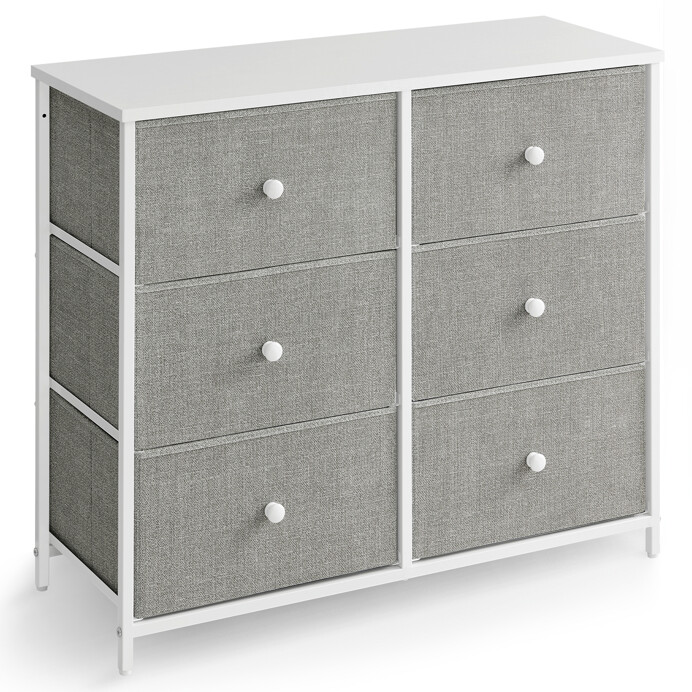 Komoda 80x30x71cm, kov, sivá, AUK-E1032 GREY