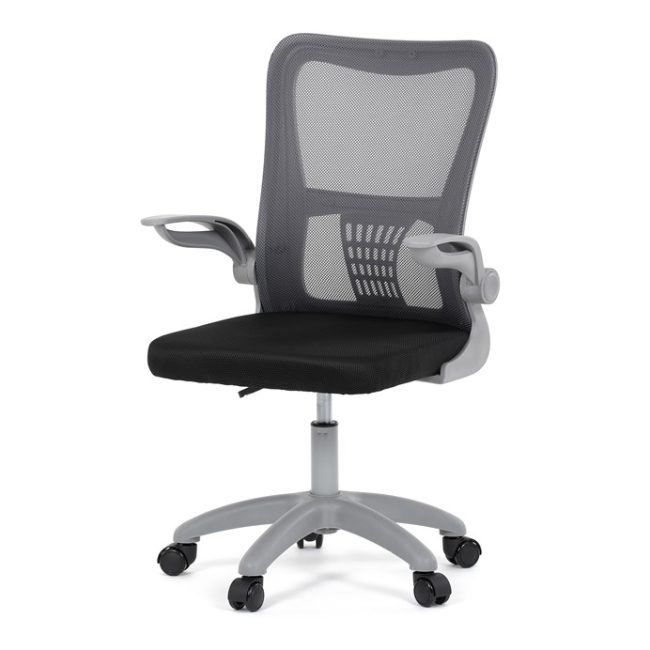 Detská stolička, výškovo nastaviteľná, sivá sieťovina, KA-K2008 GREY