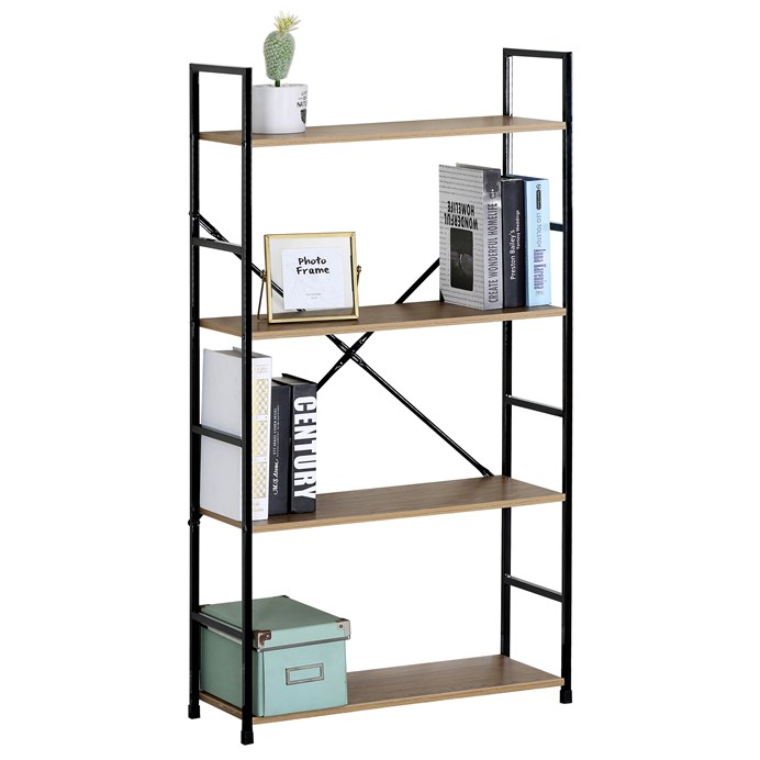 Regál, mdf, hnedá, GD-224 OAK