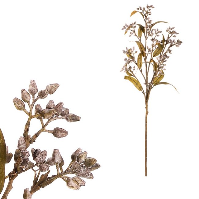 Eukalyptus - umelá vetvička, farba šedá