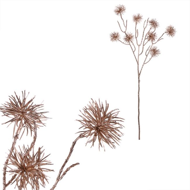 Bodliak - umelá vetva, farba champagne