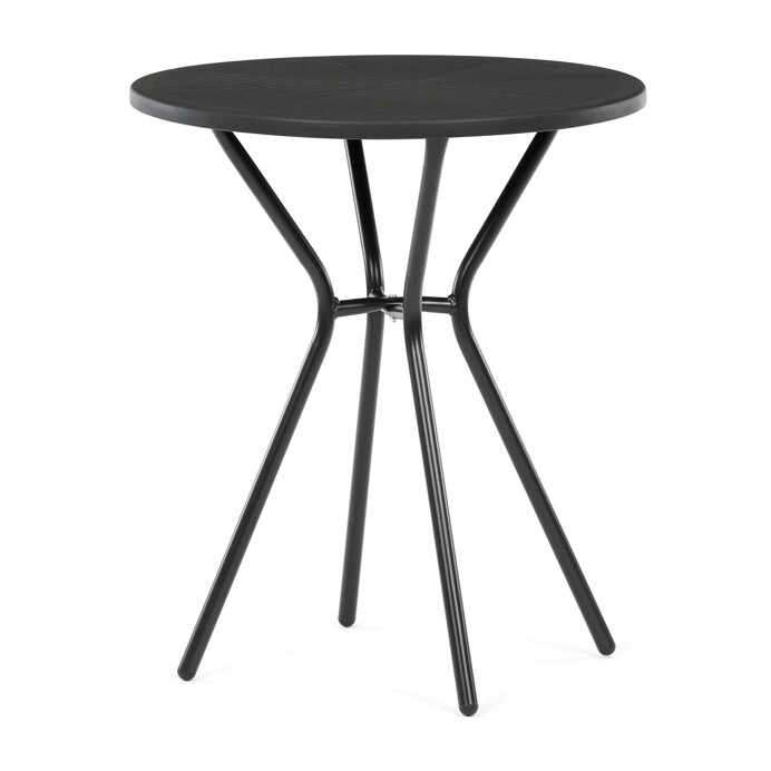 Záhradný stôl 60x60cm, kov, plast, čierna, AZT-H1021 BK