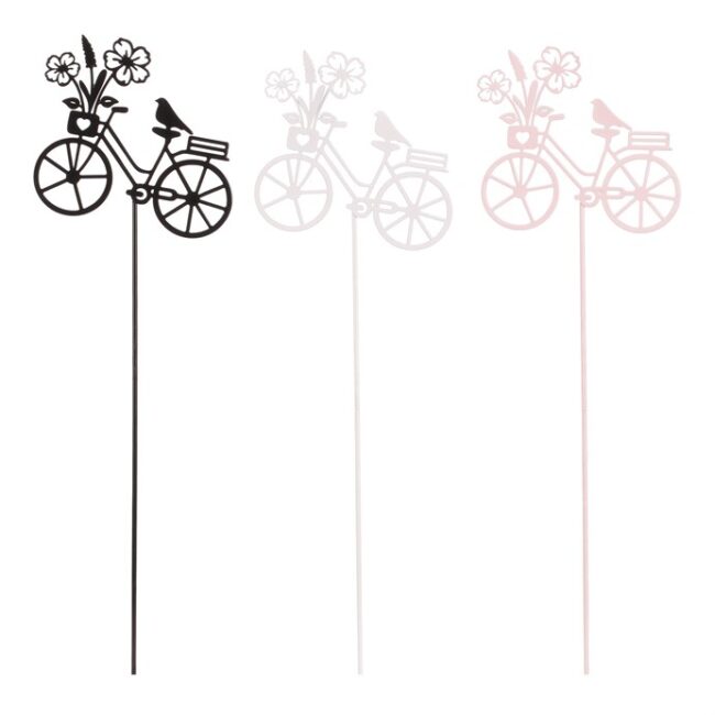 Bicykel na zápichu - kov, veľ. L, mix 3 farieb, cena za 1 ks
