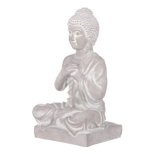Budha - betónová dekorácia, farba šedá