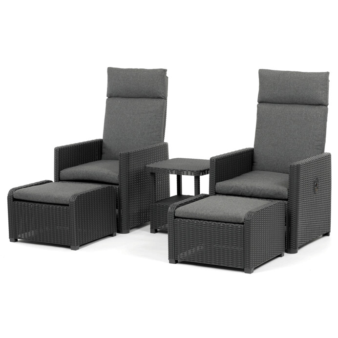 Záhradný set 1+2, polyratan, sivá, AZS-L2665 GREY