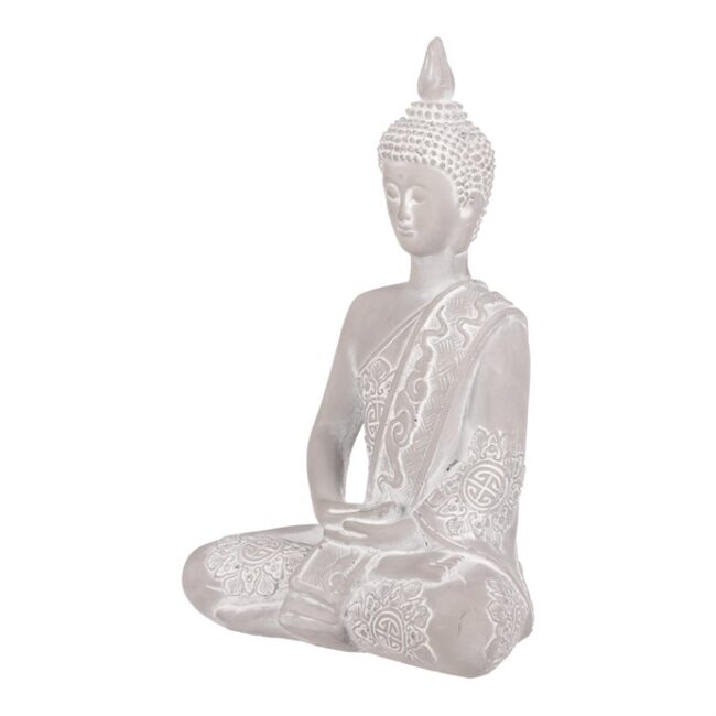 Budha - betónová dekorácia, farba šedá