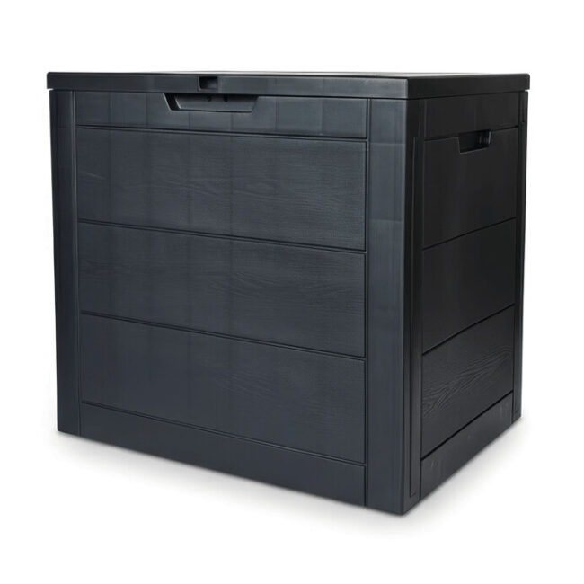 Záhradný úložný box 56 x 43 x 53 cm, plast, sivý, 120 l, AZB-G2035 GREY