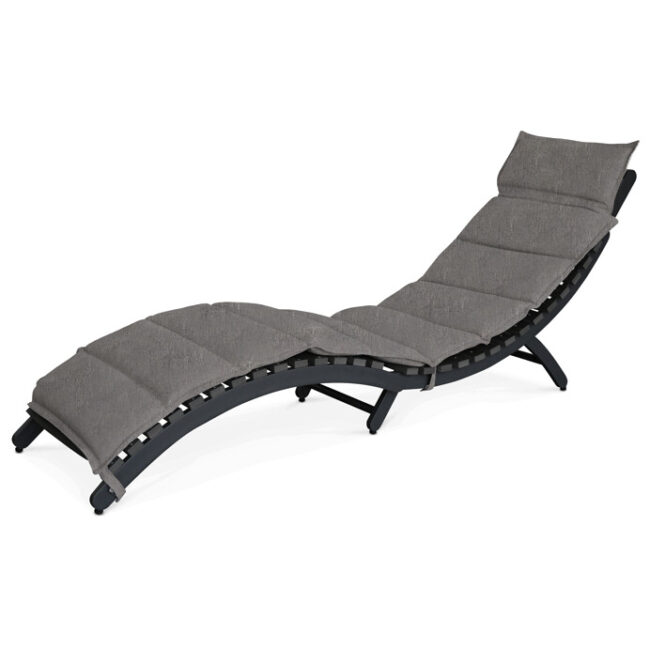 Záhradné ležadlo 54 x 192 x 68 cm, hliník, sivá, AZL-L1301 GREY