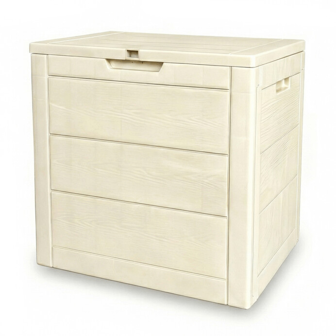 Záhradný úložný box 56 x 43 x 53 cm, plast, béžová, 120 l, AZB-G2035 CRM