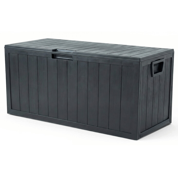 Záhradný úložný box 112 x 49 x 54 cm, plast, sivý, 280 l, AZB-G2075 GREY